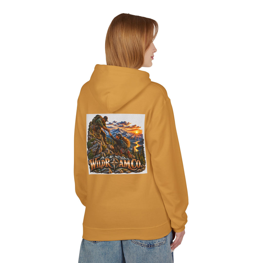 Wild Roam Co. Couple Vintage Mountain Climb Graphic Hoodie
