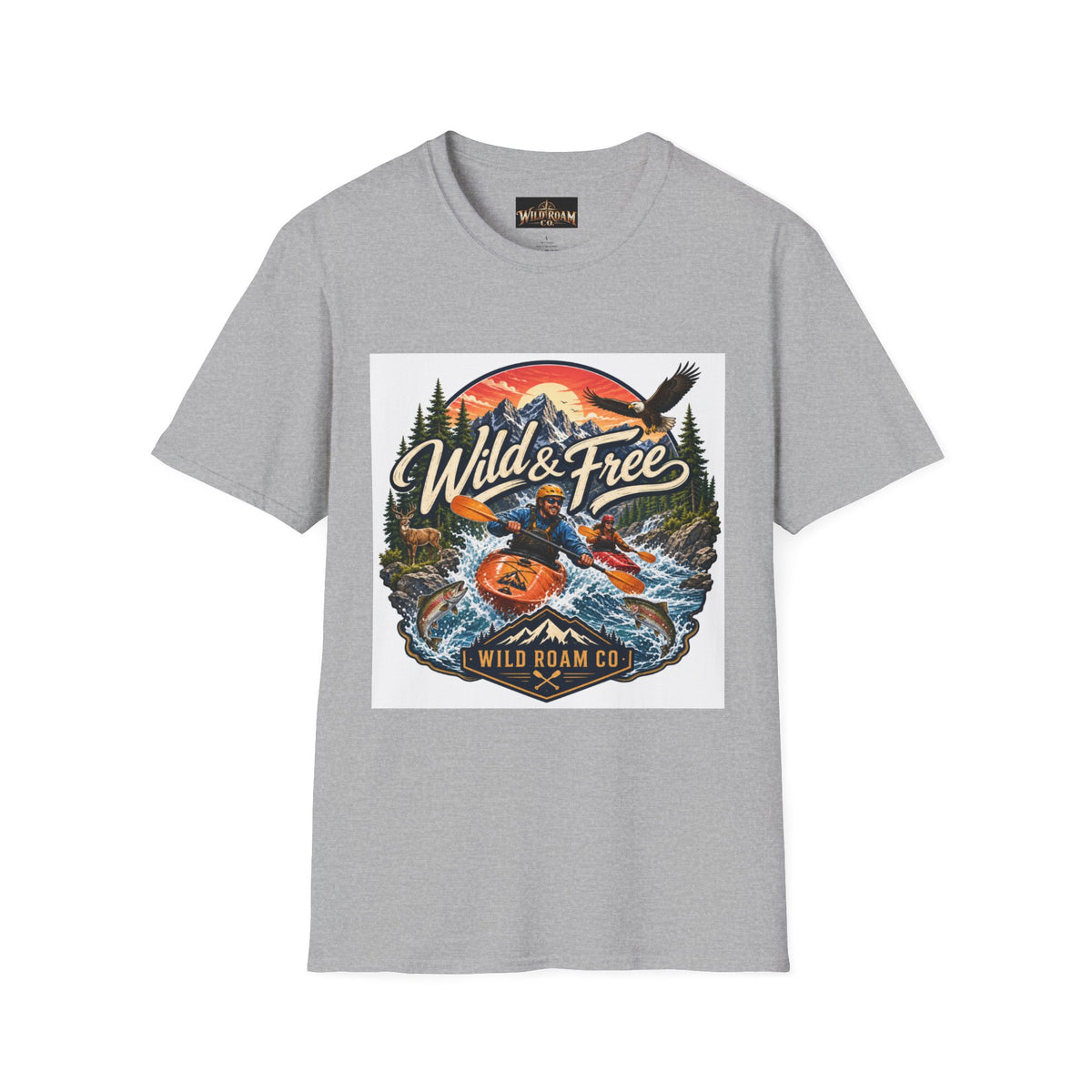 Wild & Free Kayak T-Shirt — Outdoor Adventure Graphic Tee