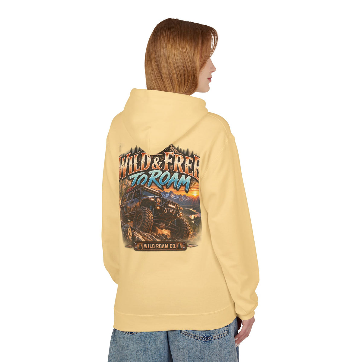 Roam Wild Off‑Road Hoodie – "Wild & Free to Roam" 4x4 Adventure Pullover
