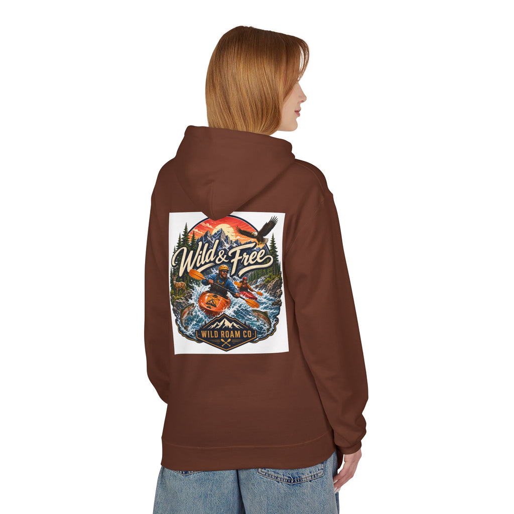 Hoodie — "Wild & Free" Kayak Adventure Pullover