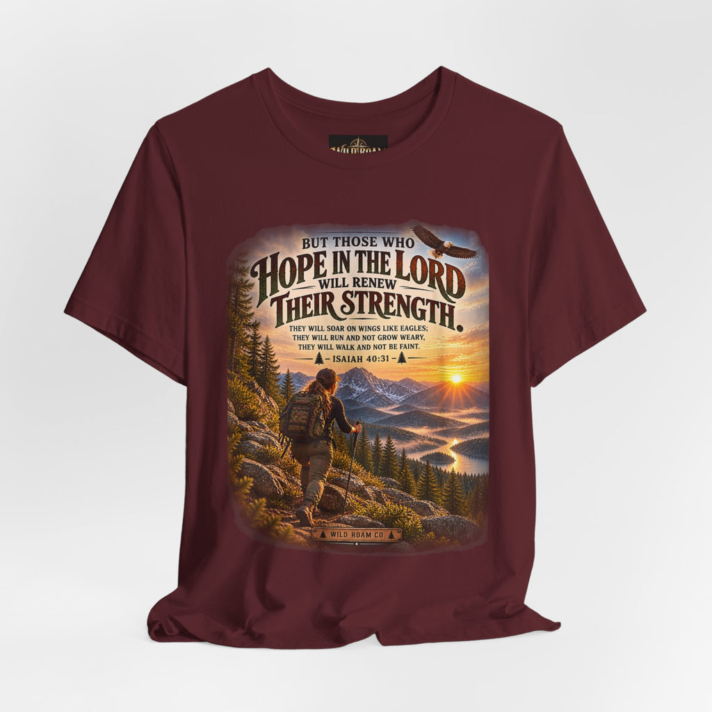 Women's Hope in the Lord T-Shirt — Isaiah 40:31 Christian Faith Tee