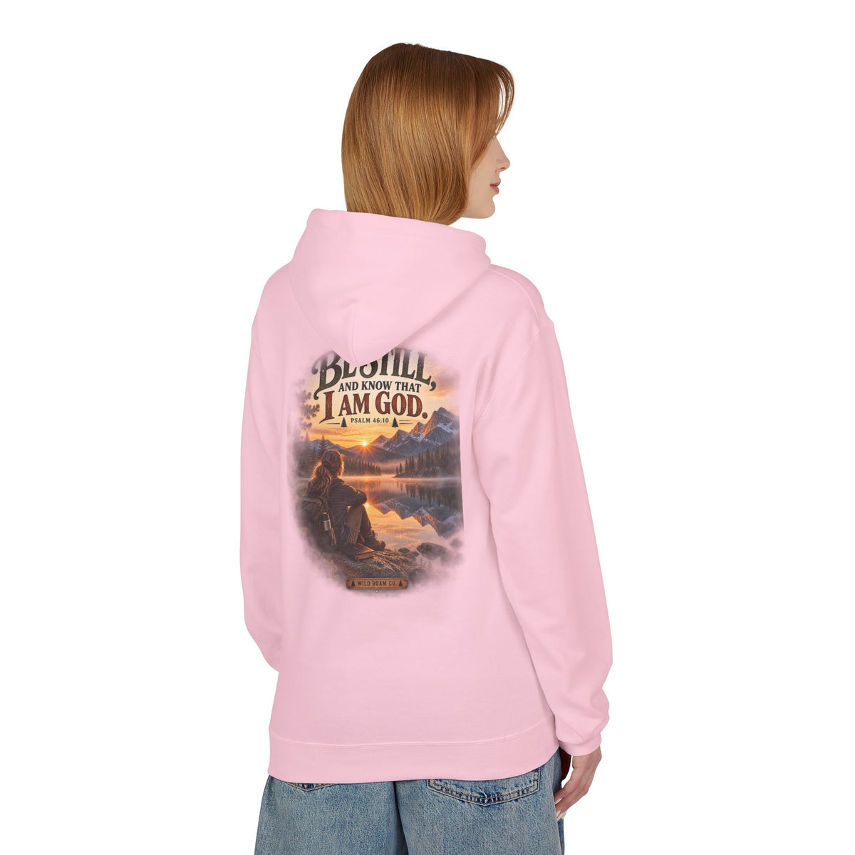 Women's Be Still Hoodie — 'Be Still and Know That I Am God' Scenic Christian Hoodie