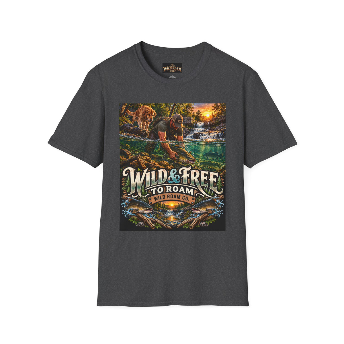 Wild & Free To Roam T-Shirt — Outdoor Fishing Adventure Graphic Tee