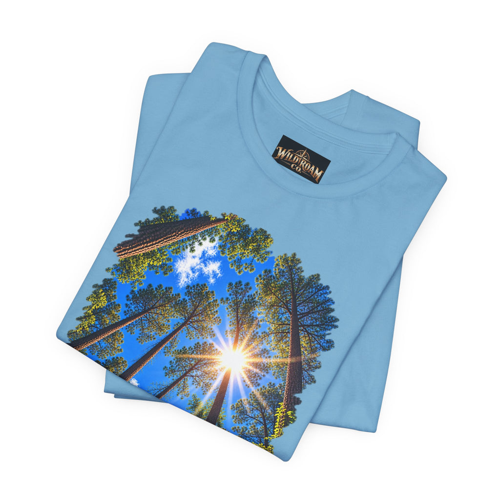 Wild Roam Co. Unisex Tee--Psalms 121:2 Sunny Trees