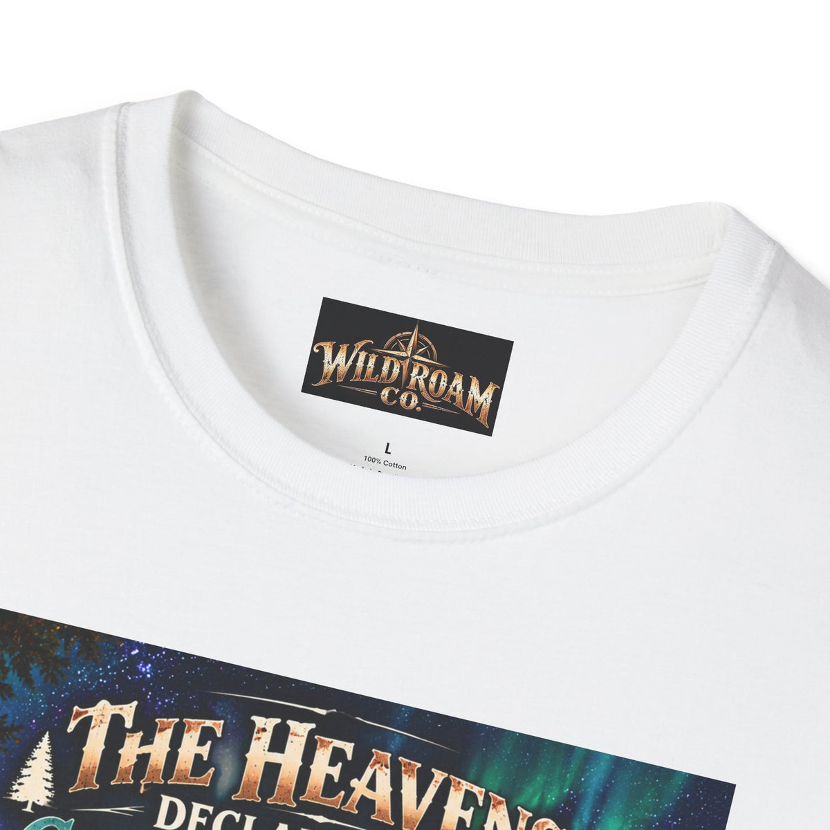 Men's Christian Campfire T-Shirt — "The Heavens Declare the Glory of God" Scenic Faith Tee