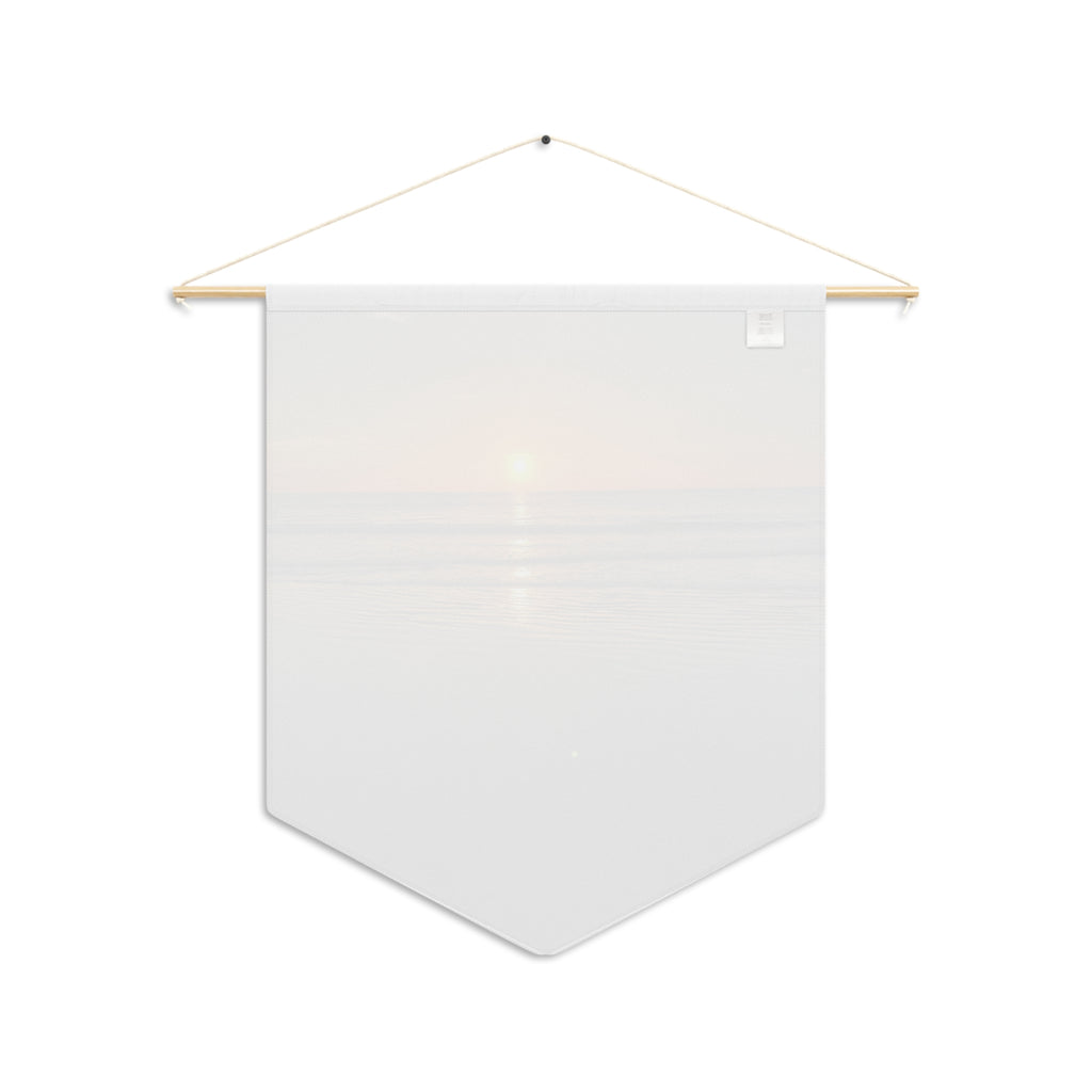 Sunset Beach Pennant Wall Hanging — Coastal Ocean Sunrise Decor