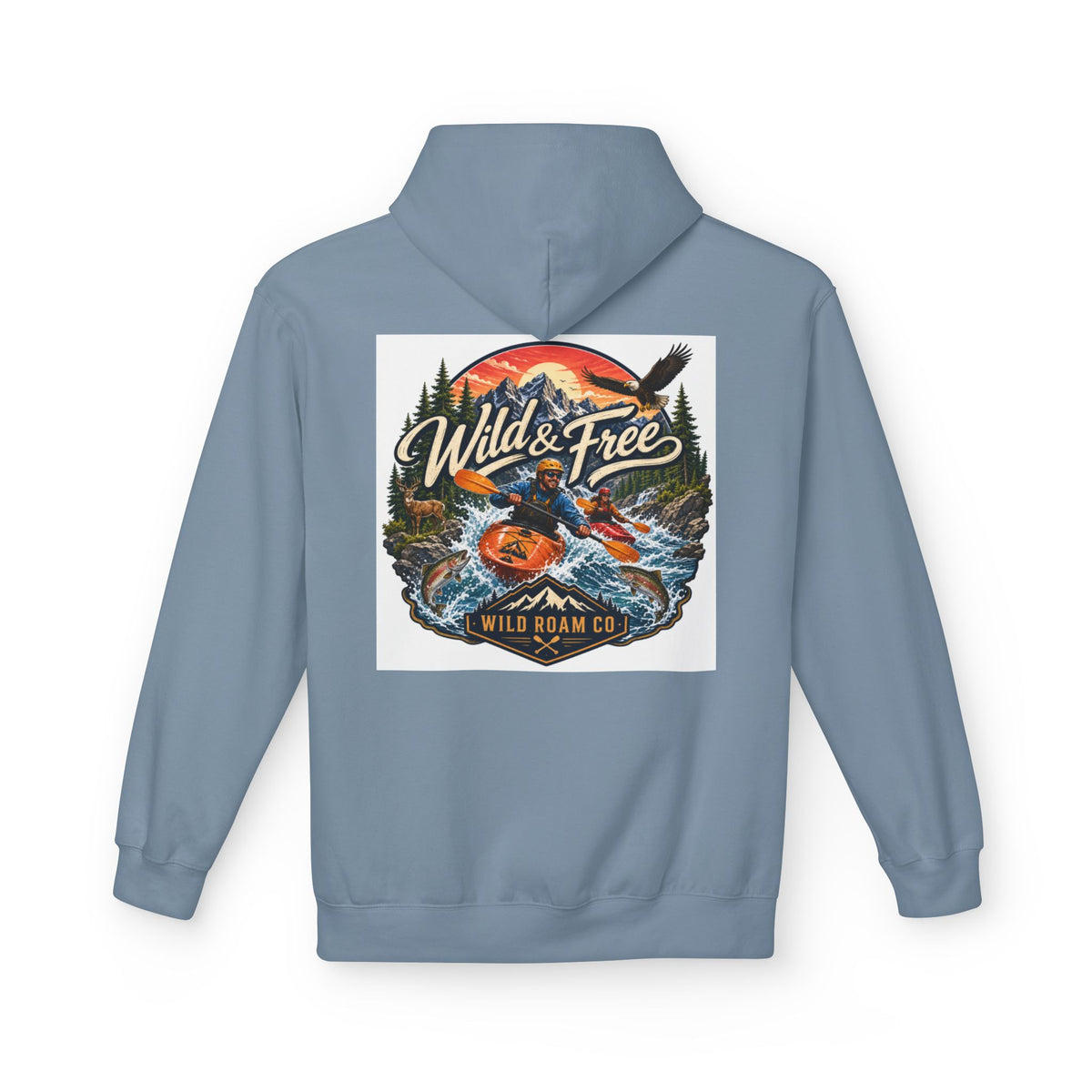 Hoodie — "Wild & Free" Kayak Adventure Pullover