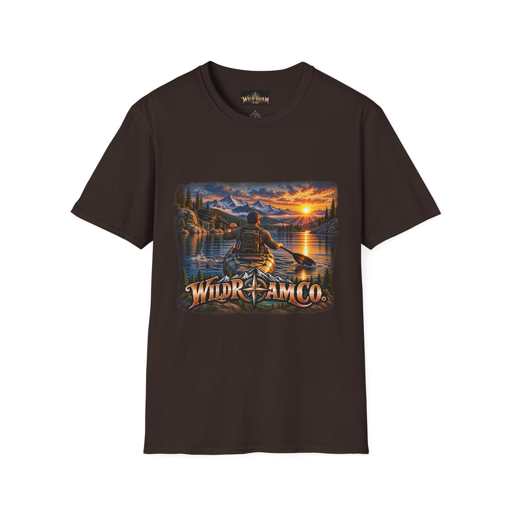 Men's T-Shirt — Wild Roam Co. Sunset Kayak Graphic Tee