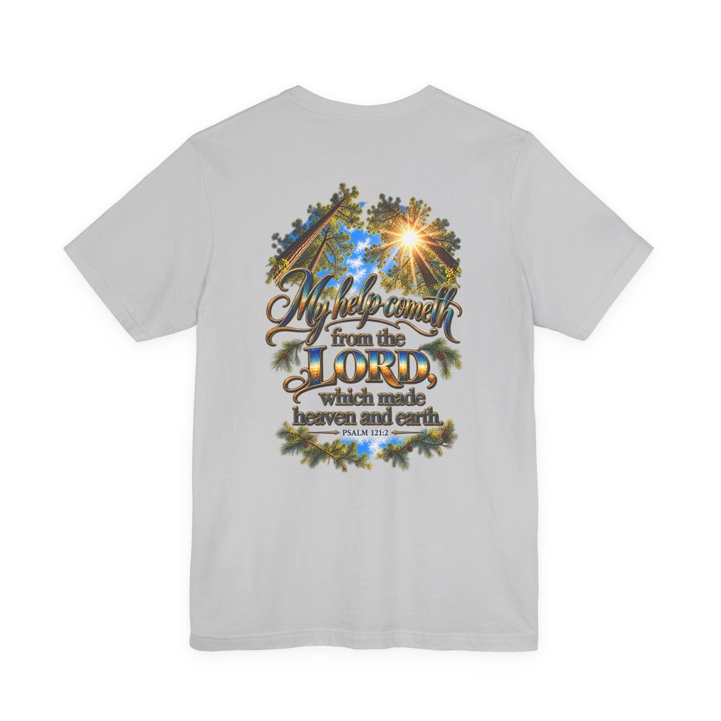 Wild Roam Co. Unisex Tee--Psalms 121:2 Sunny Trees