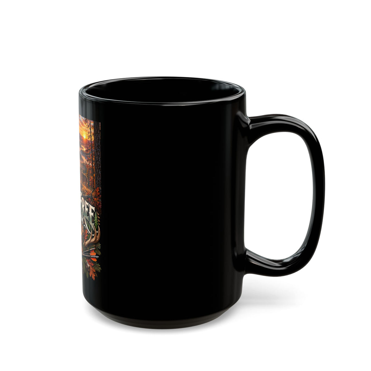 Wild & Free to Roam Black Mug —Bow Adventure Coffee Cup (11oz/15oz)