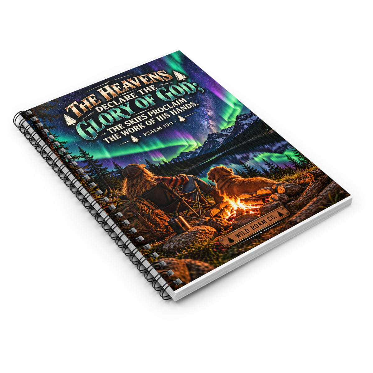 Psalm 19:1 Camping Notebook — "The Heavens Declare the Glory of God" Spiral Journal