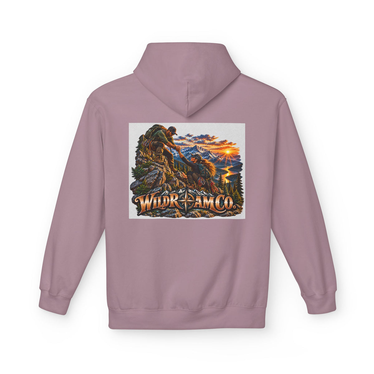 Wild Roam Co. Couple Vintage Mountain Climb Graphic Hoodie