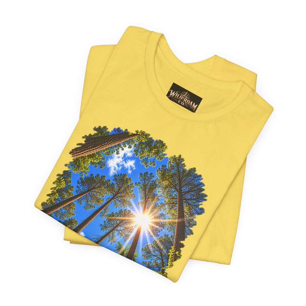 Wild Roam Co. Unisex Tee--Psalms 121:2 Sunny Trees
