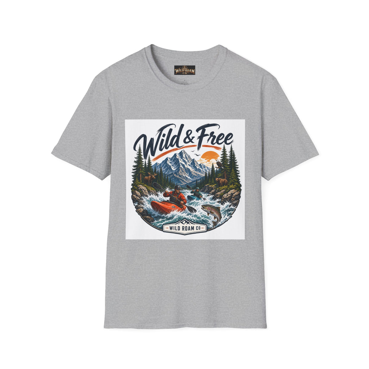 Wild Roam Co. T-Shirt —  Kayak Adventure Graphic Tee
