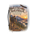 Men's Inspirational 'Hope in the Lord' Bible Cover – Isaiah 40:31 Mountain Hiker Design
