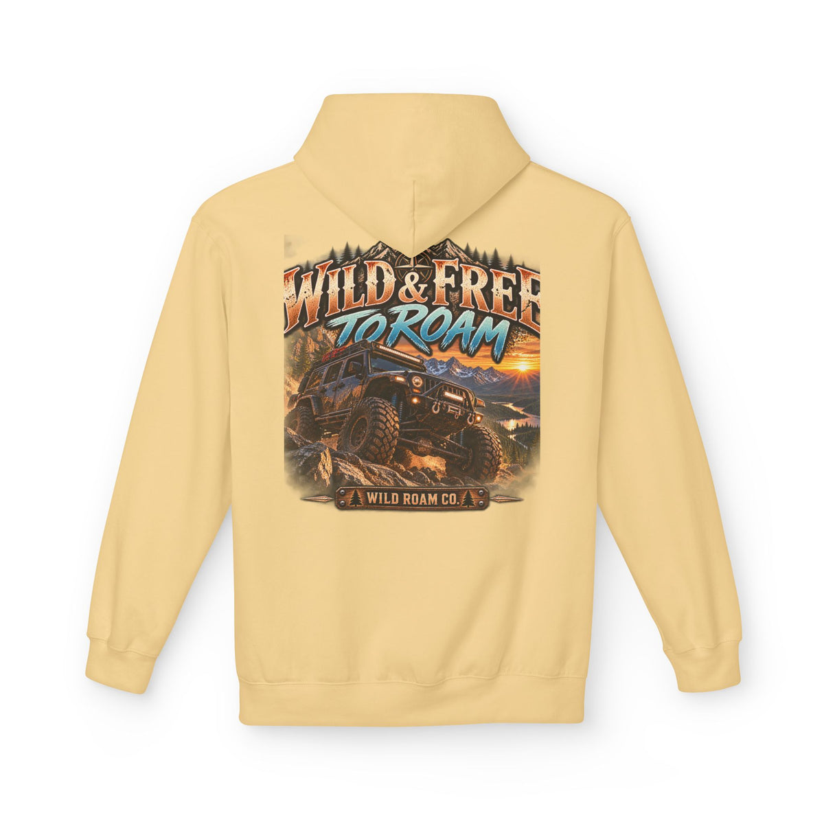 Roam Wild Off‑Road Hoodie – "Wild & Free to Roam" 4x4 Adventure Pullover