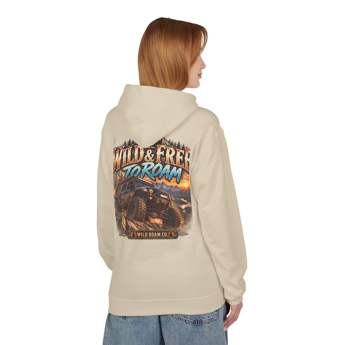 Roam Wild Off‑Road Hoodie – "Wild & Free to Roam" 4x4 Adventure Pullover
