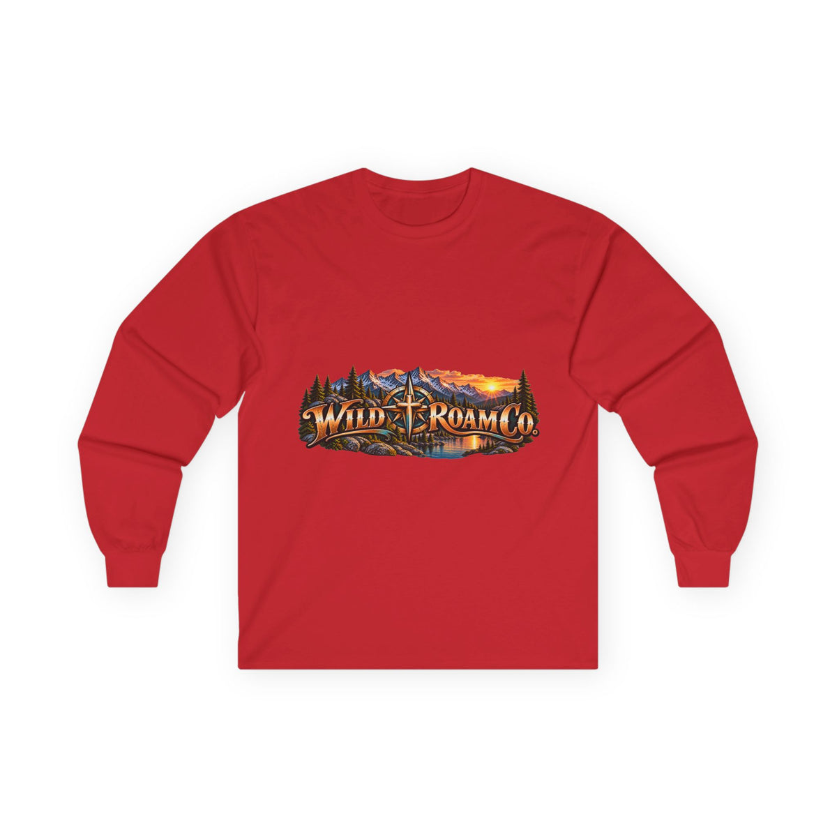 Unisex Long Sleeve Tee — 'Wild & Roam Co.' Faith Logo Graphic with 'Angels Gather' Inspirational Back Quote