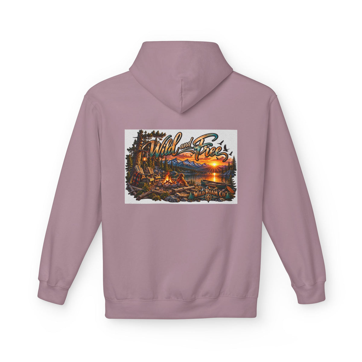 Wild & Free Camping Hoodie — 'Wild & Free to Roam' Outdoor Adventure Pullover