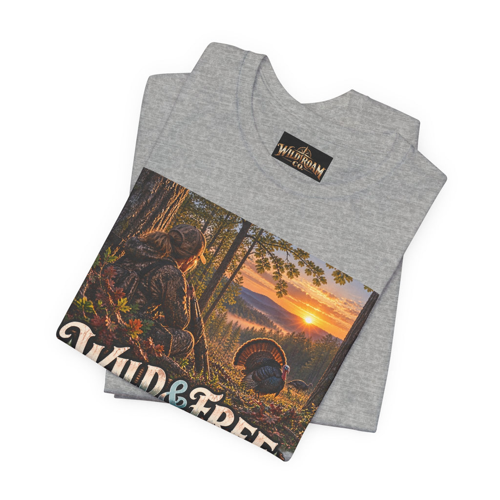 Women's Wild & Free To Roam T-Shirt — Outdoor Adventure Nature Graphic Tee