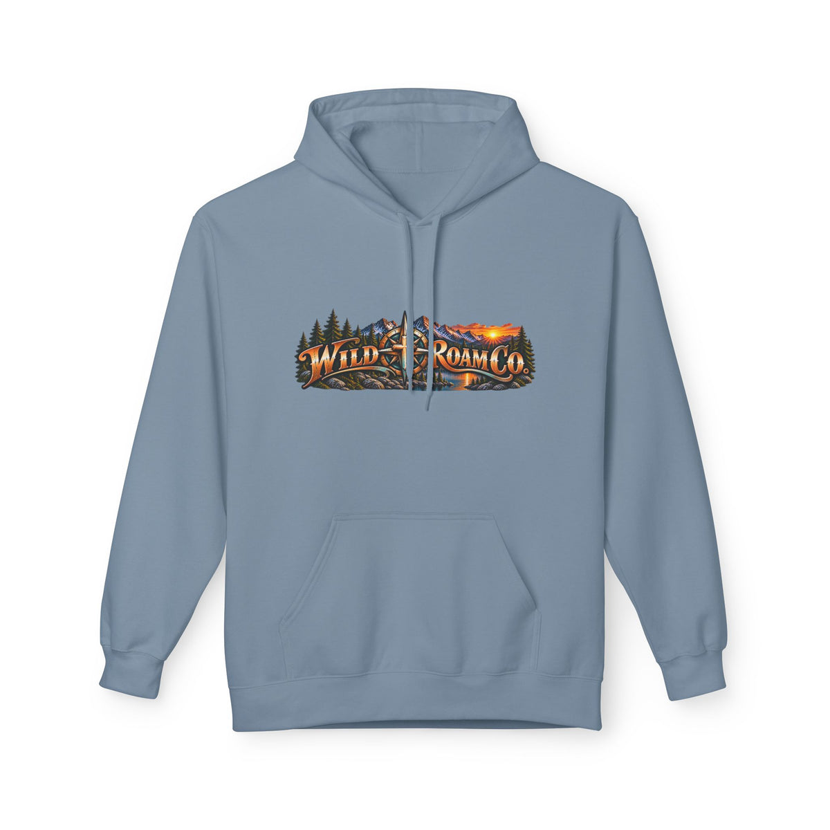 Wild Roam Co Hoodie--Bank Fishing Sunset