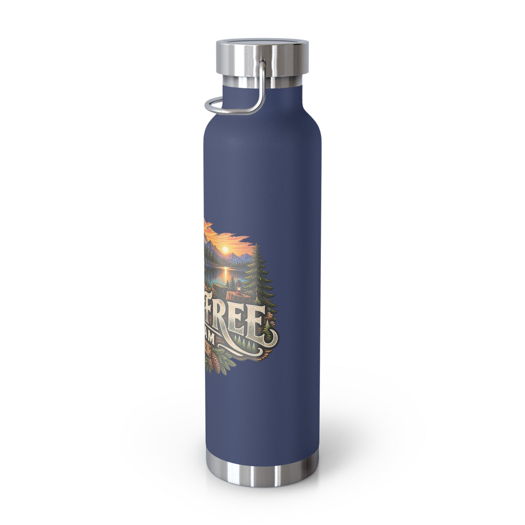 Wild & Free Camping Water Bottle — 22oz Copper Insulated Travel Flask