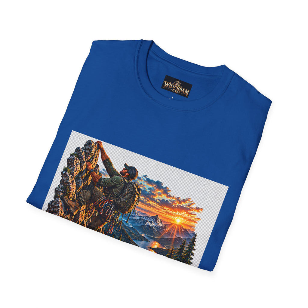 Men's Climber Adventure Graphic T-Shirt — Wild Roam Co. Mountain Climbing Tee