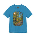 Wild Roam Co Unisex Tee--Matt 7:14 Forest Path