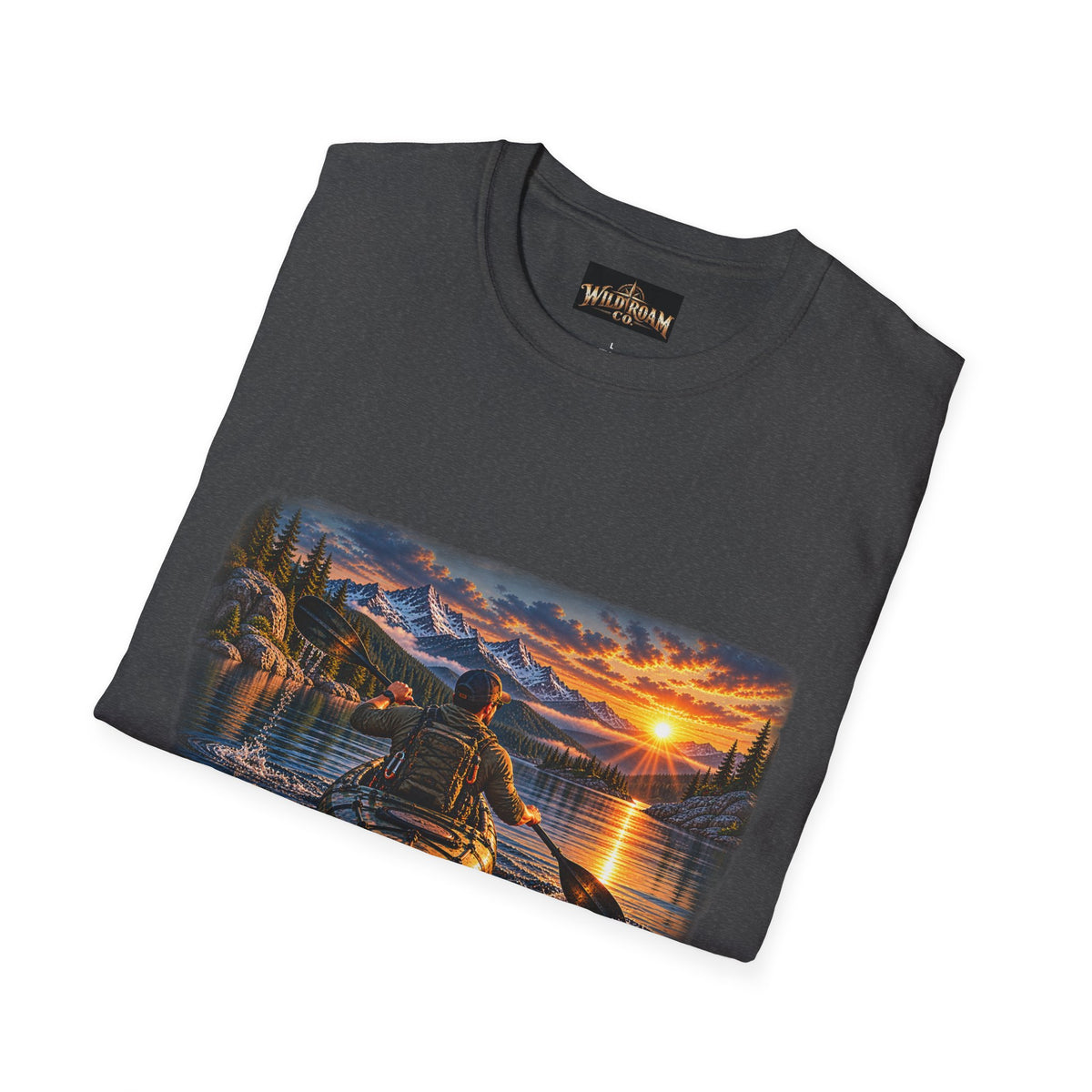 Men's T-Shirt — Wild Roam Co. Sunset Kayak Graphic Tee