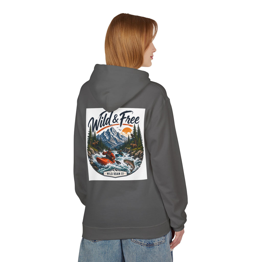 Wild & Free Kayaking Hoodie — Adventure Outdoor Graphic Pullover