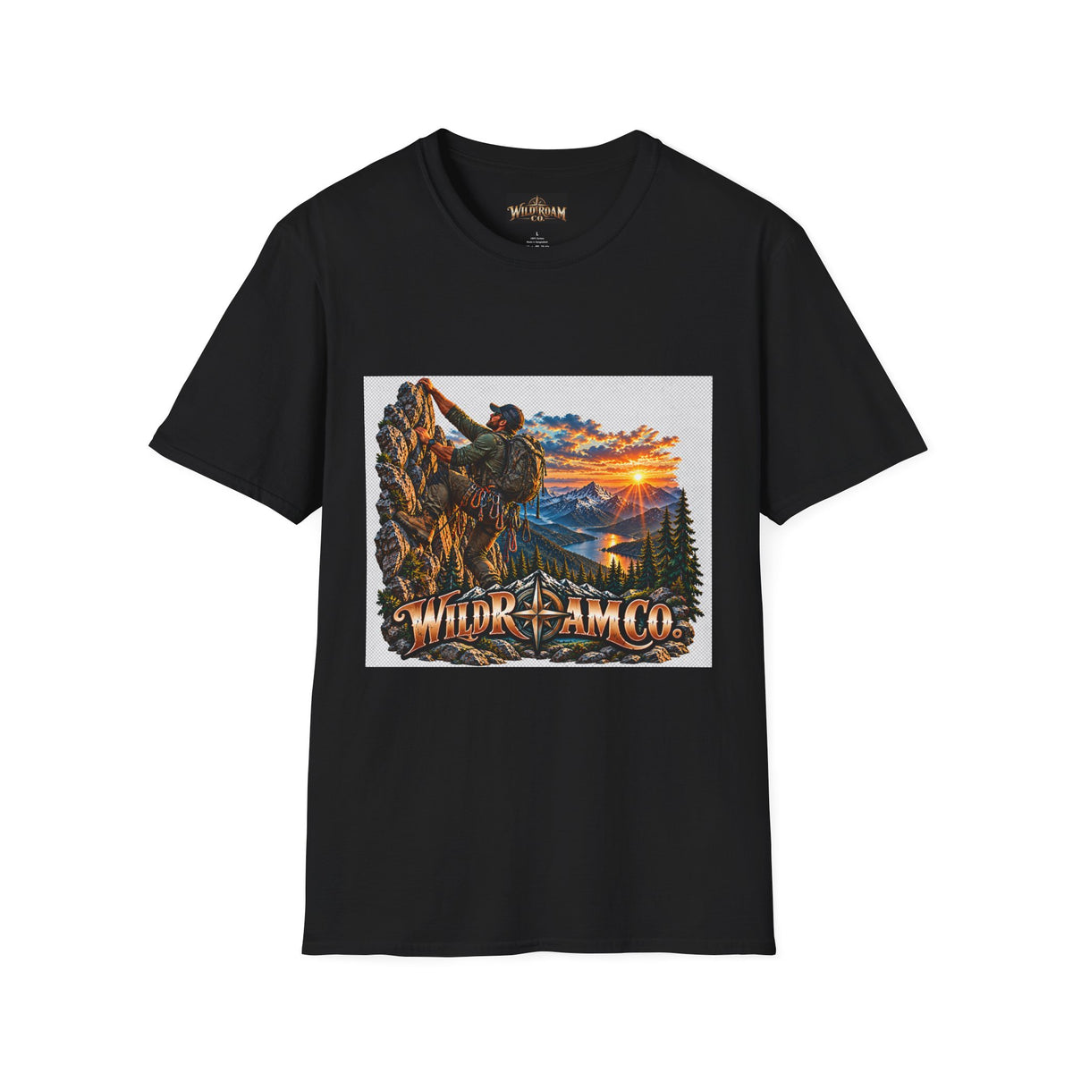 Men's Climber Adventure Graphic T-Shirt — Wild Roam Co. Mountain Climbing Tee