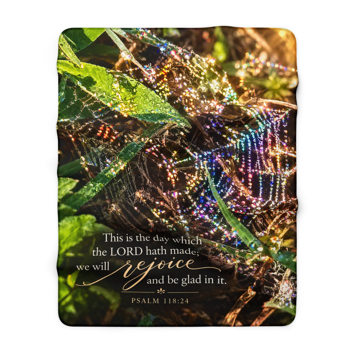 Sherpa Blanket - Psalm 118:24 Christian Inspirational Fleece Throw