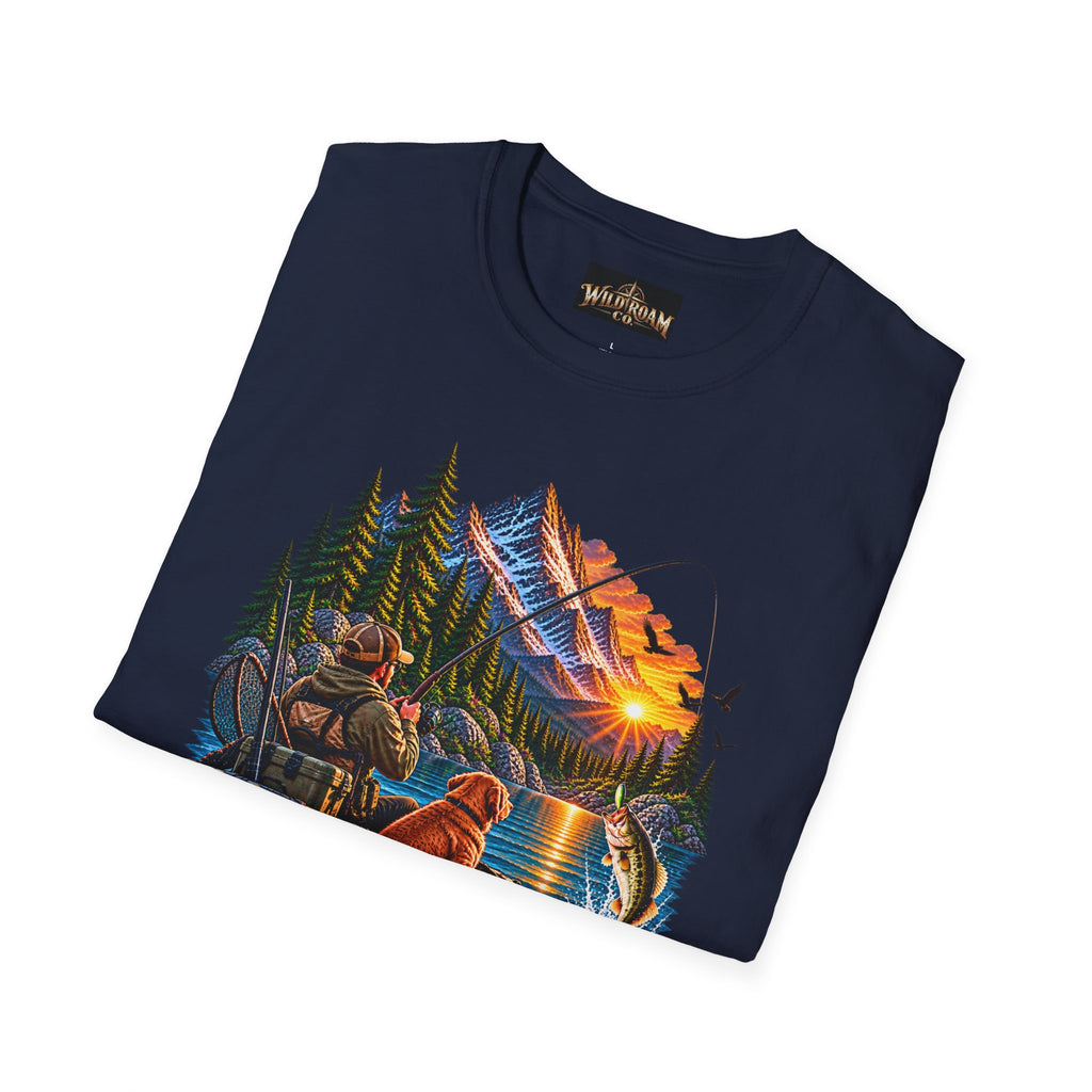 Nature Camping T-Shirt — Mountain Sunset  Lake Scene