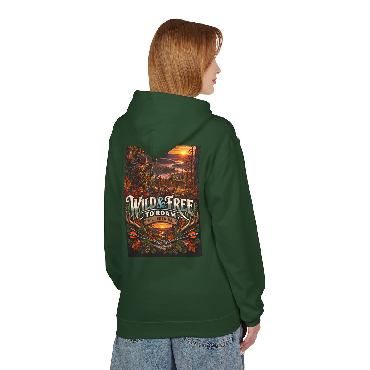 Wild & Free Hoodie — 'Wild & Free To Roam' Outdoor Bow Adventure Pullover
