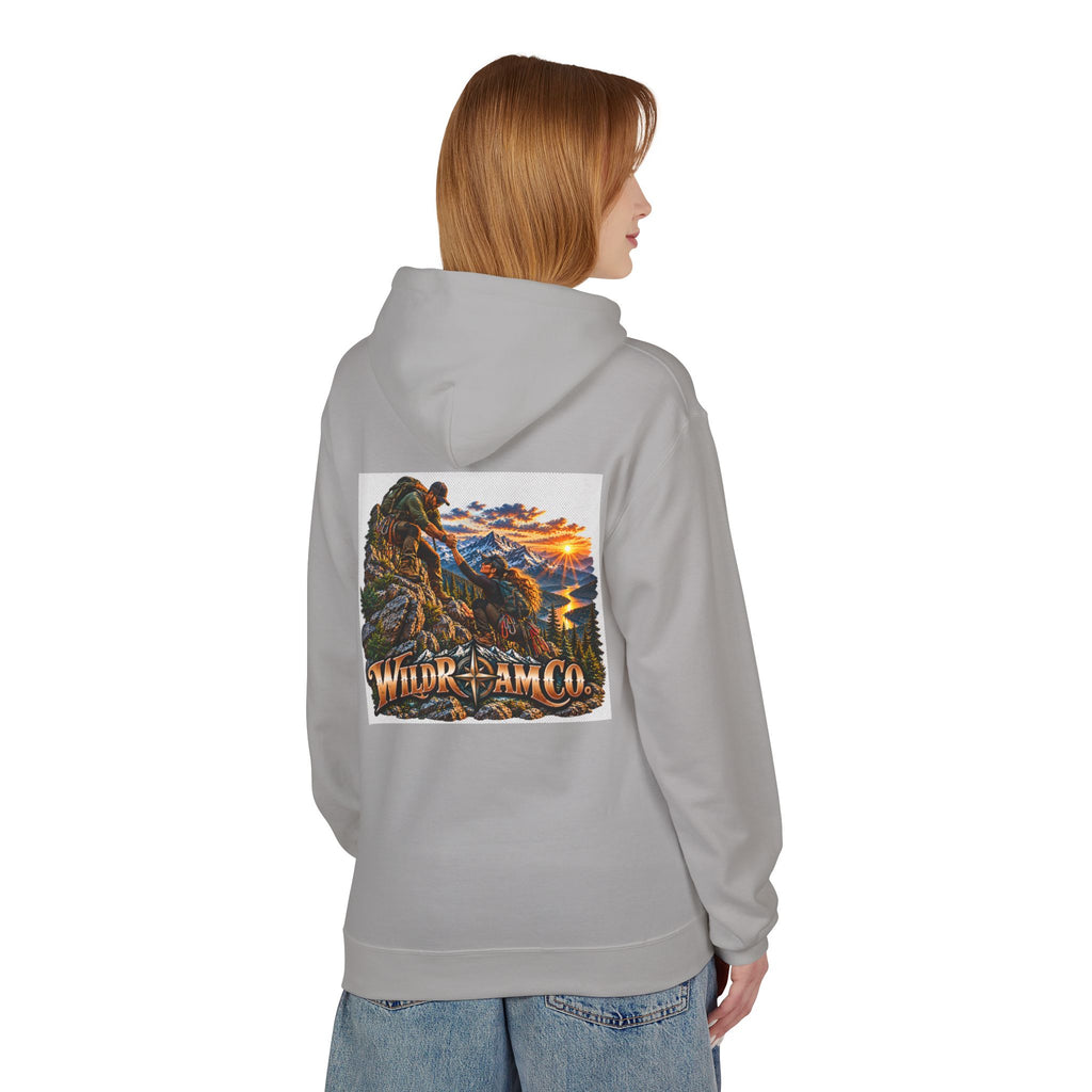 Wild Roam Co. Couple Vintage Mountain Climb Graphic Hoodie