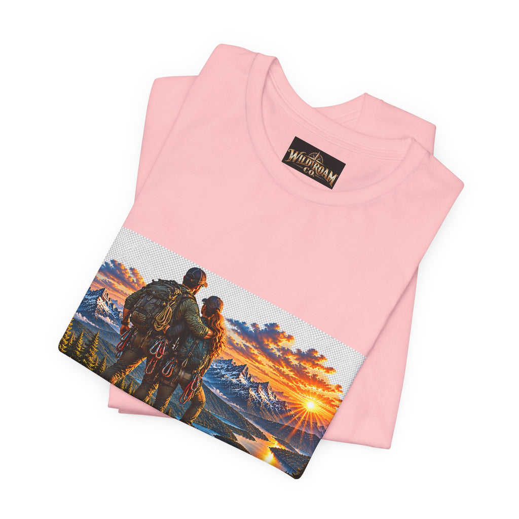 Couple Peak View T-Shirt - Wild Roam Co. Scenic Sunset Hiking Tee