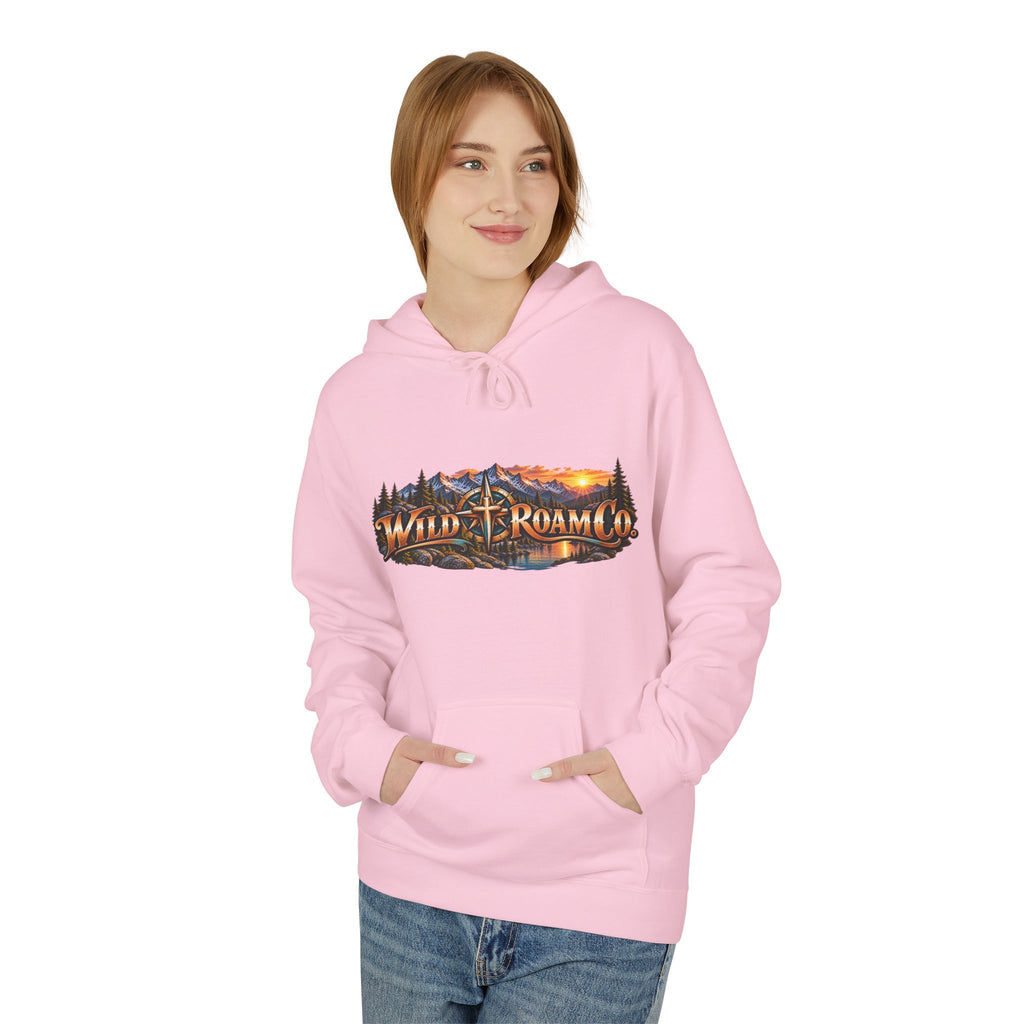 Women's Hoodie - 'Wild Roam Co.' Scenic Christian Campfire Hoodie with Aurora Psalm Design