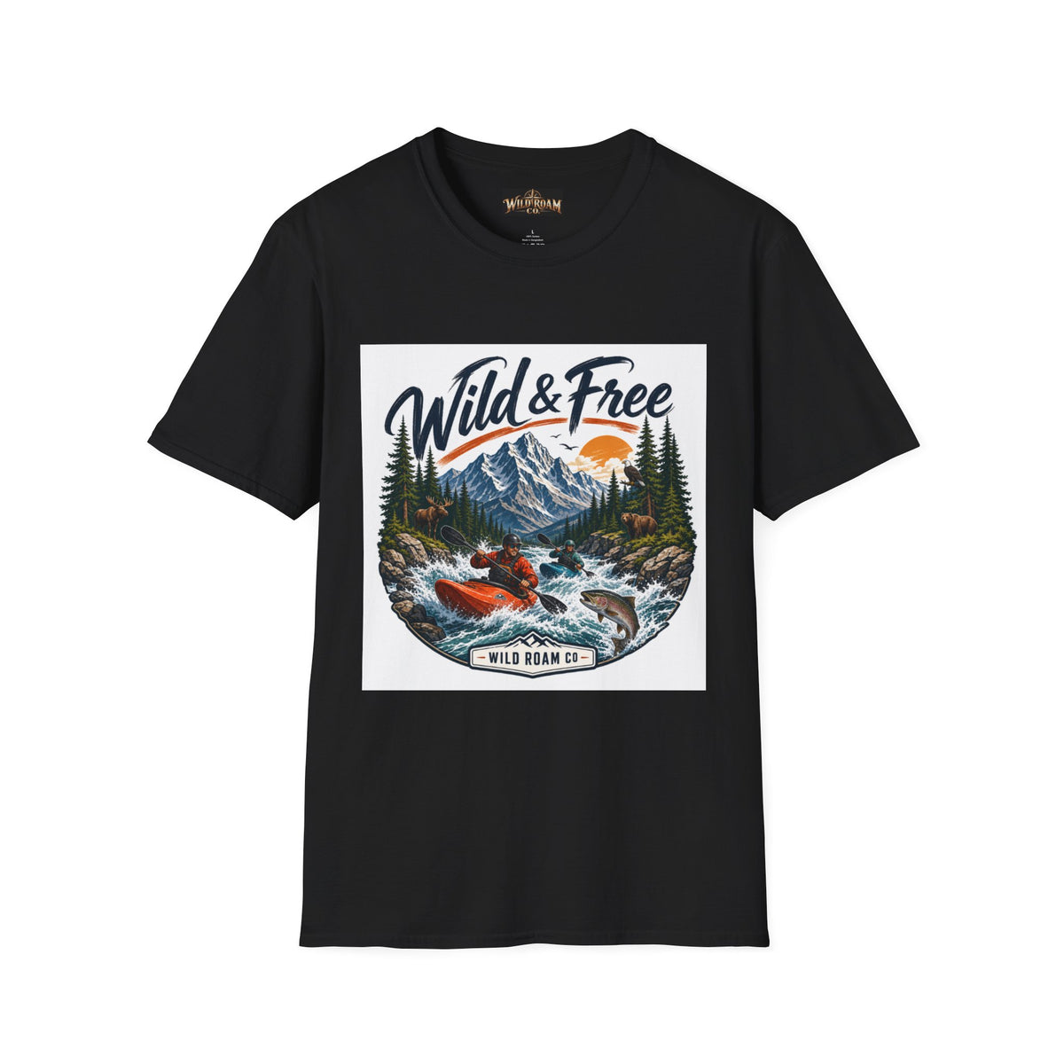 Wild Roam Co. T-Shirt —  Kayak Adventure Graphic Tee