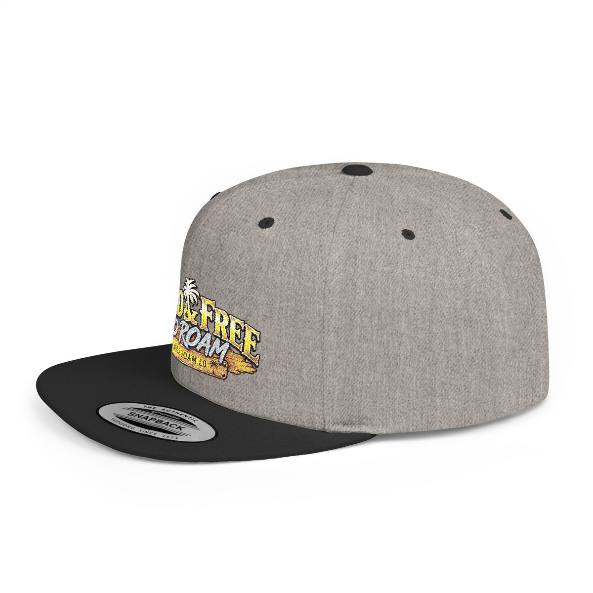 Snapback Hat — "Wild & Free to Roam" Embroidered Flat Bill Cap