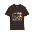 Women's T-shirt--Wild Roam Co Kayak Sunset Graphic(Outdoor Adventure Tee)