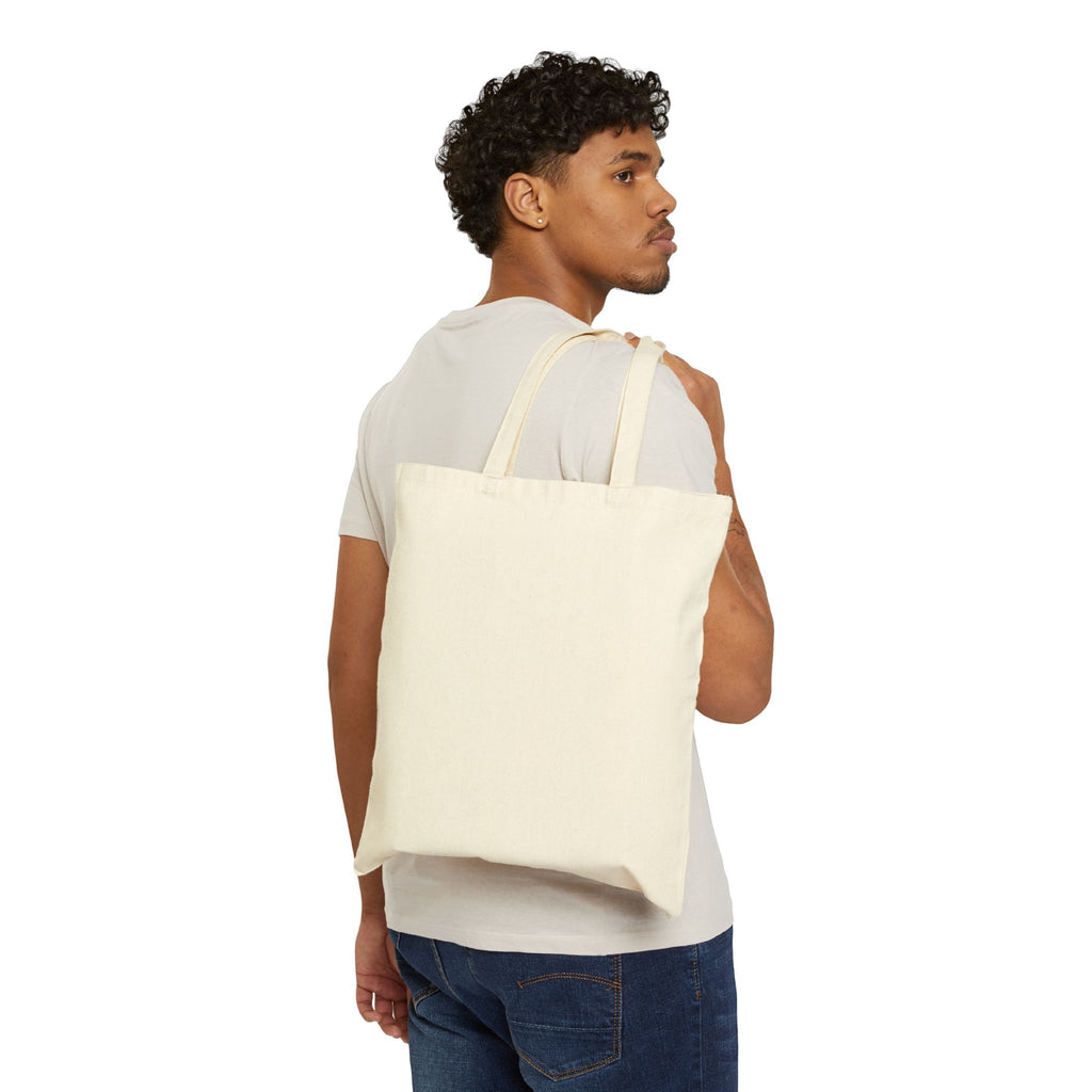 He Leads Me Religious Tote Bag - Psalm 23 Scenic Cotton Canvas Grocery Beach Bag