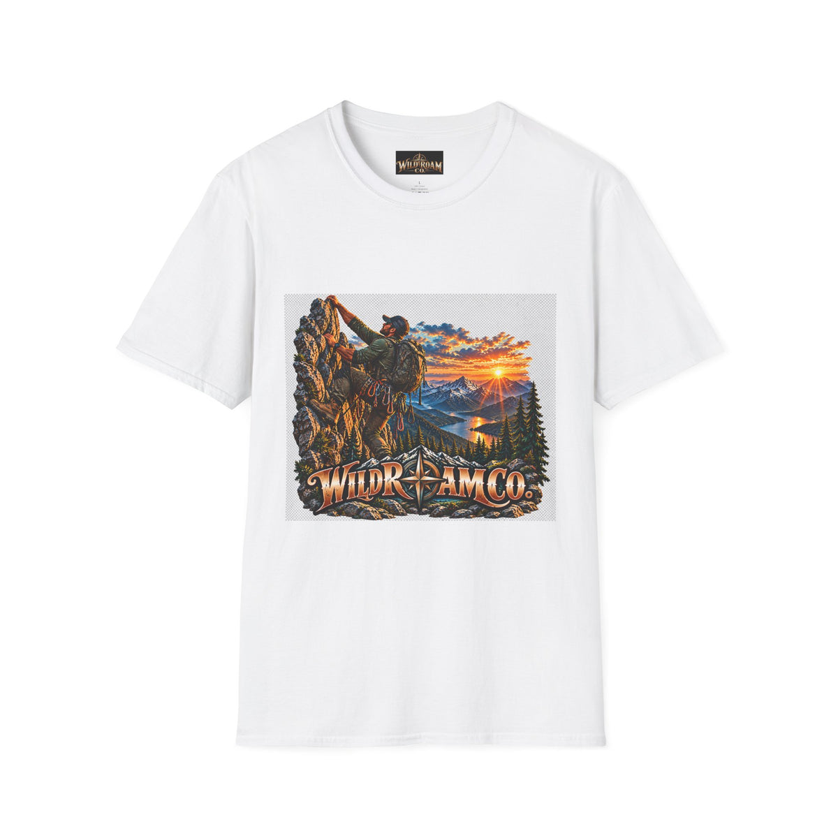 Men's Climber Adventure Graphic T-Shirt — Wild Roam Co. Mountain Climbing Tee