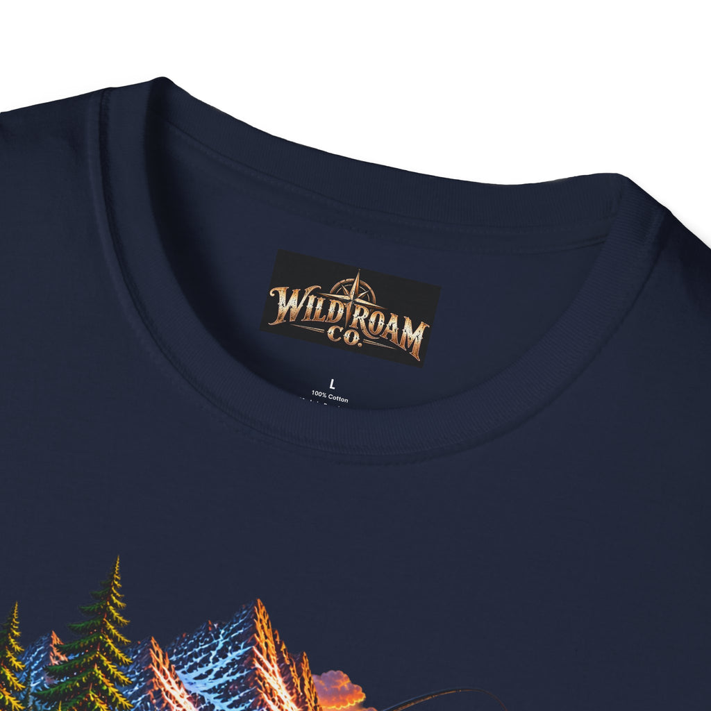 Nature Camping T-Shirt — Mountain Sunset  Lake Scene