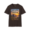 Men's Freedom Sunrise Christian T-Shirt – "Where the Spirit of the Lord is, there is Freedom"
