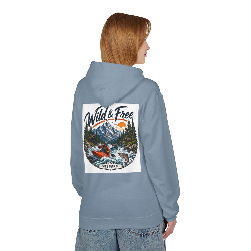 Wild & Free Kayaking Hoodie — Adventure Outdoor Graphic Pullover