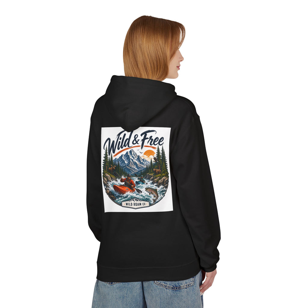 Wild & Free Kayaking Hoodie — Adventure Outdoor Graphic Pullover