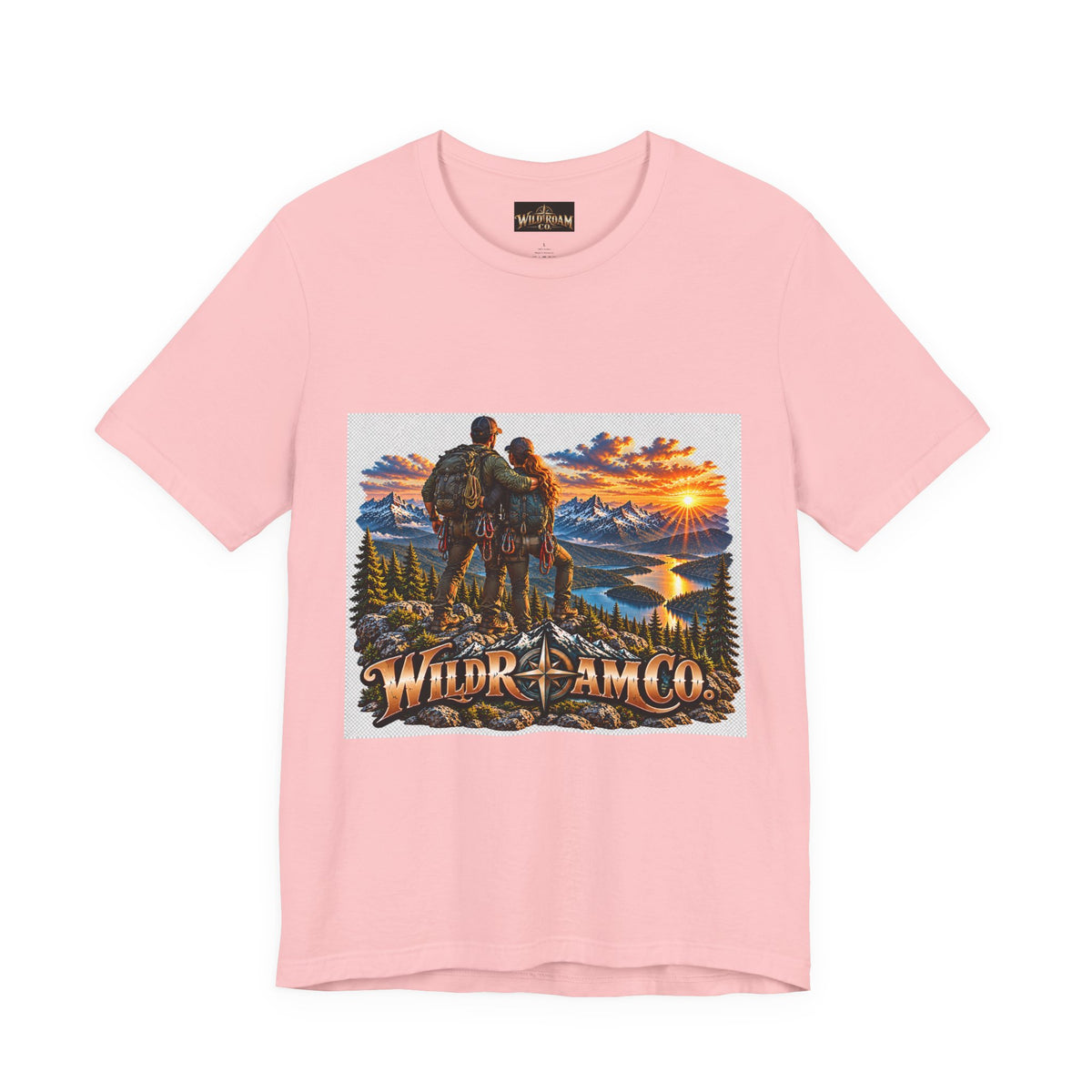 Couple Peak View T-Shirt - Wild Roam Co. Scenic Sunset Hiking Tee