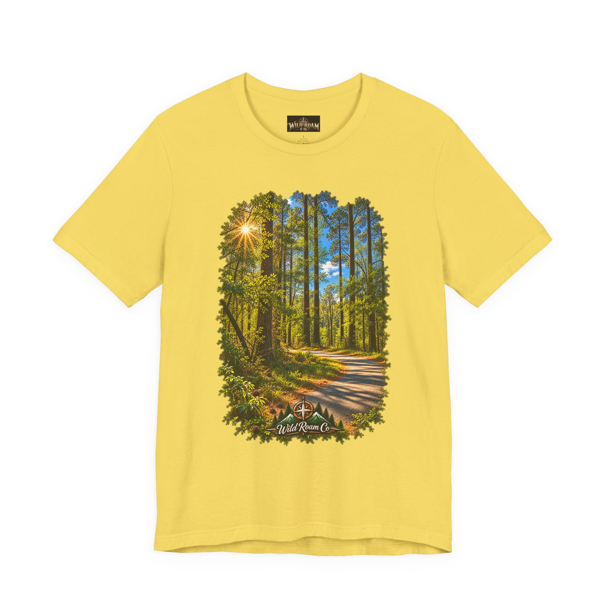 Wild Roam Co Unisex Tee--Matt 7:14 Forest Path