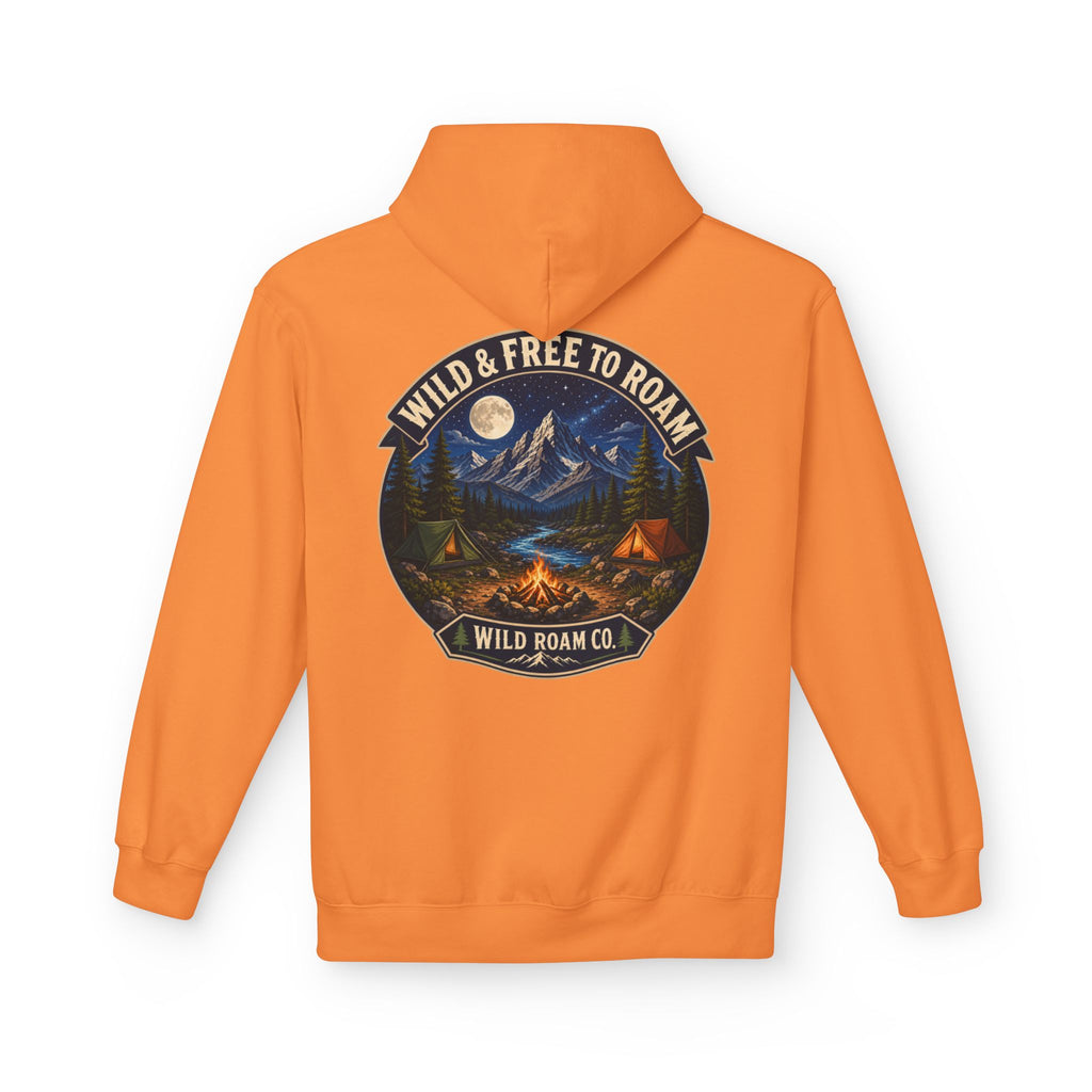Wild Roam Co Hoodie — "Wild & Free to Roam" Camping Adventure Pullover