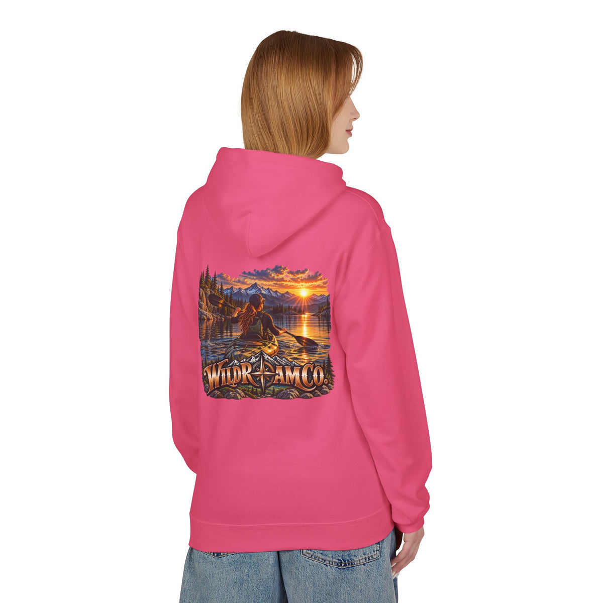 Wild Roam Co. Women's Sunset Kayak Hoodie — Outdoor Adventure Pullover